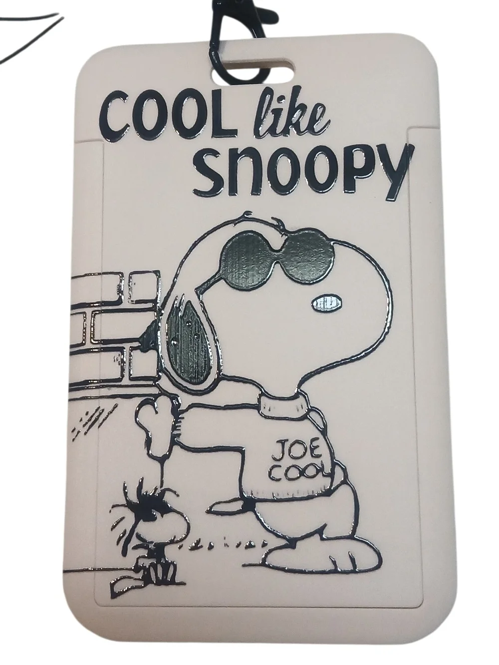 Peanuts - NWT, Joe Cool & Woodstock  Lanyard, Adjustable Strap, See Thru ID hold